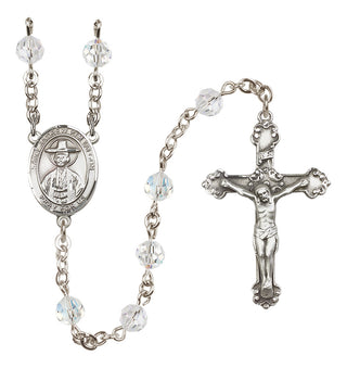 Sterling Silver 6mm Saint Andrew Kim Taegon  Engraved Catholic Rosaries