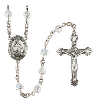 Sterling Silver 6mm Saint Theodora  Engraved Catholic Rosaries