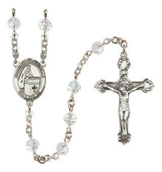 Sterling Silver 6mm Blessed Emilee Doultremont  Engraved Catholic Rosaries