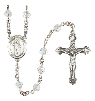 Sterling Silver 6mm Saint Columbkille  Engraved Catholic Rosaries