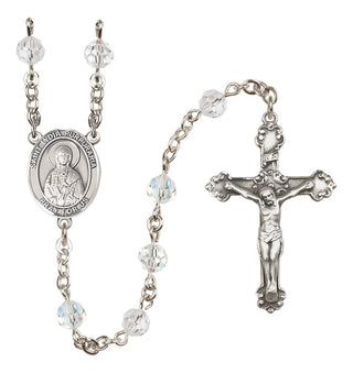 Sterling Silver 6mm Saint Lydia Purpuraria  Engraved Catholic Rosaries