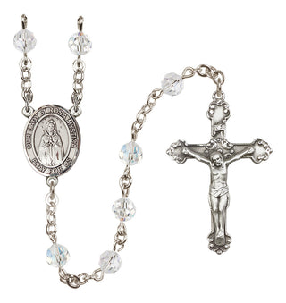Sterling Silver 6mm Our Lady of Rosa Mystica  Engraved Catholic Rosaries