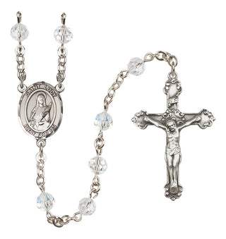 Sterling Silver 6mm Saint Lucy  Engraved Catholic Rosaries
