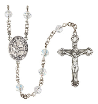 Sterling Silver 6mm Saint Claude de la Colombiere  Engraved Catholic Rosaries