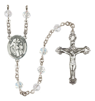 Sterling Silver 6mm Guardian Angel w/Children  Engraved Catholic Rosaries