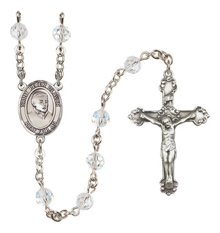 Sterling Silver 6mm Saint Peter Claver  Engraved Catholic Rosaries