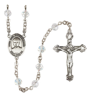 Sterling Silver 6mm Austrian Crystal Saint Jose Sanchez del Rio Rosary in Crystal