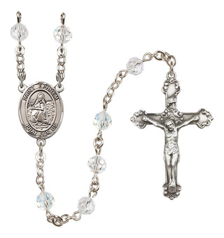Sterling Silver 6mm Saint Ephrem  Engraved Catholic Rosaries