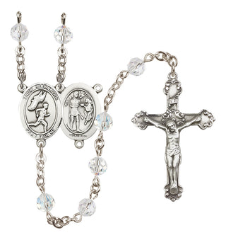 Sterling Silver 6mm Saint Sebastian /Track&Field-Men Rosary