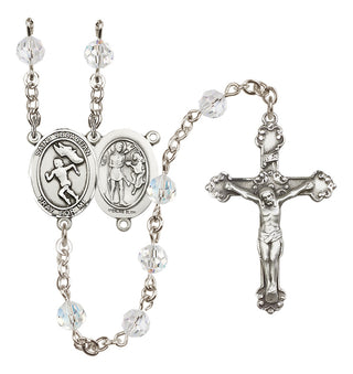 Sterling Silver 6mm Saint Sebastian /Track&Field-Women Rosary