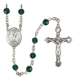 Sterling Silver 6mm Saint Helen  Engraved Catholic Rosaries