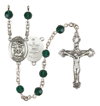 Sterling Silver 6mm Saint Michael / Army Rosary