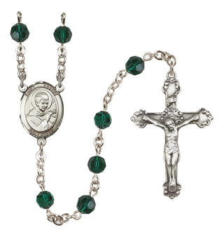 Sterling Silver 6mm Saint Robert Bellarmine  Engraved Catholic Rosaries