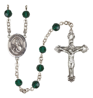 Sterling Silver 6mm Santa Teresita  Engraved Catholic Rosaries