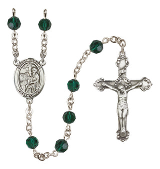 Sterling Silver 6mm Saint Jerome  Engraved Catholic Rosaries