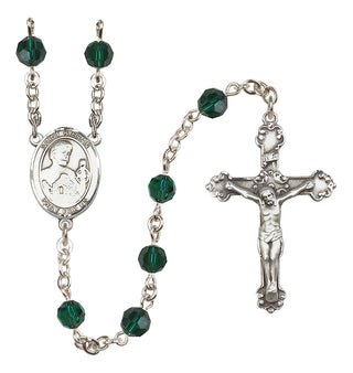 Sterling Silver 6mm Saint Kieran  Engraved Catholic Rosaries