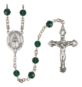 Sterling Silver 6mm Our Lady Rosa Mystica  Engraved Catholic Rosaries