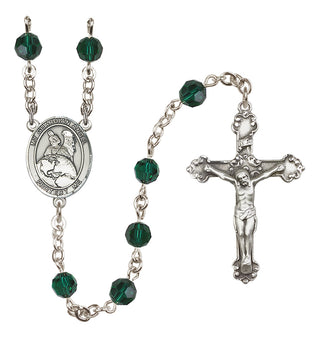 Sterling Silver 6mm Guardian Angel Protector  Engraved Catholic Rosaries
