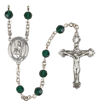 Sterling Silver 6mm Guardian Angel of the World  Engraved Catholic Rosaries