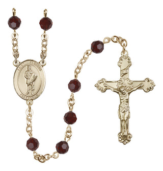 14kt Gold Filled 6mm Saint Florian  Engraved Catholic Rosaries