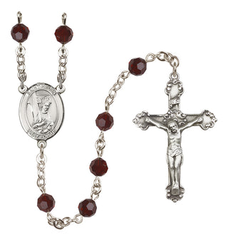 Sterling Silver 6mm Saint Helen  Engraved Catholic Rosaries