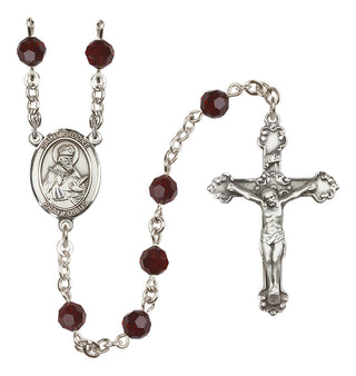 Sterling Silver 6mm Saint Isidore of Seville  Engraved Catholic Rosaries