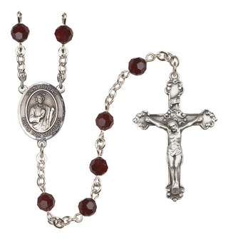 Sterling Silver 6mm San Judas  Engraved Catholic Rosaries