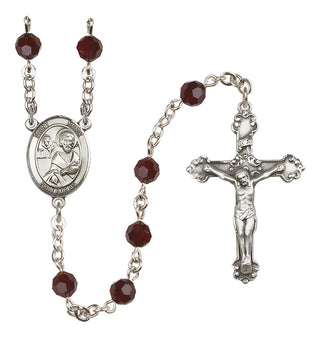 Sterling Silver 6mm Saint Mark the Evangelist  Engraved Catholic Rosaries