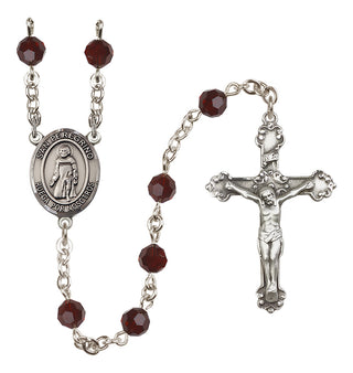 Sterling Silver 6mm San Peregrino  Engraved Catholic Rosaries
