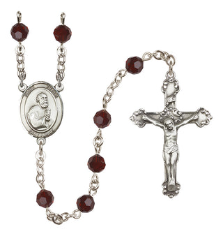 Sterling Silver 6mm Saint Peter the Apostle  Engraved Catholic Rosaries
