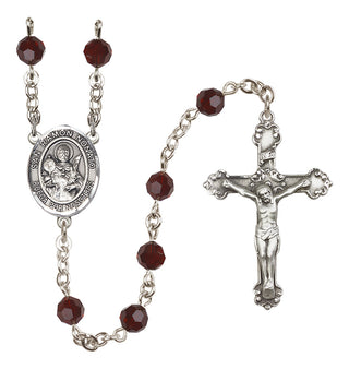 Sterling Silver 6mm San Ramon Nonato  Engraved Catholic Rosaries