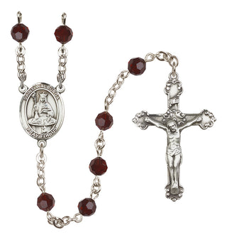 Sterling Silver 6mm Saint Walburga  Engraved Catholic Rosaries