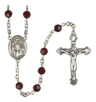 Sterling Silver 6mm Saint Ursula  Engraved Catholic Rosaries