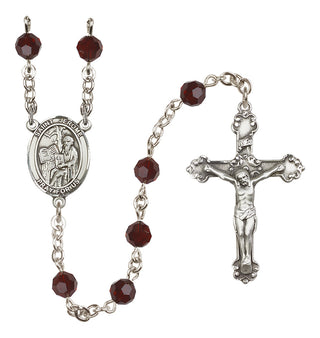Sterling Silver 6mm Saint Jerome  Engraved Catholic Rosaries
