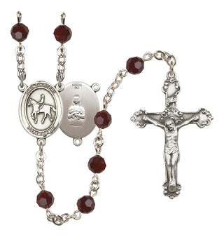 Sterling Silver 6mm Saint Kateri/Equestrian Rosary
