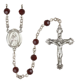 Sterling Silver 6mm Saint Samuel  Engraved Catholic Rosaries