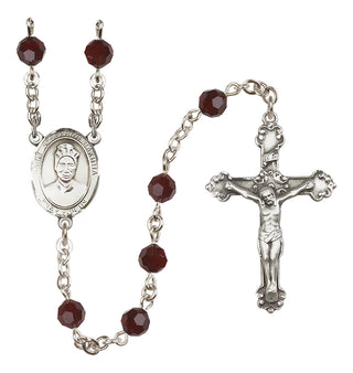 Sterling Silver 6mm Saint Josephine Bakhita  Engraved Catholic Rosaries