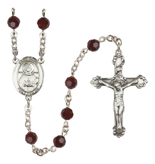 Sterling Silver 6mm Saint Daria  Engraved Catholic Rosaries