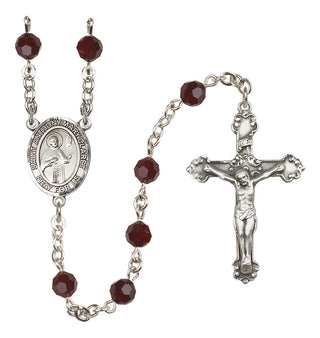 Sterling Silver 6mm Saint Anthony Mary Claret  Engraved Catholic Rosaries