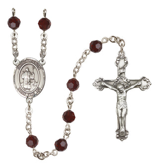 Sterling Silver 6mm Saint Maron  Engraved Catholic Rosaries