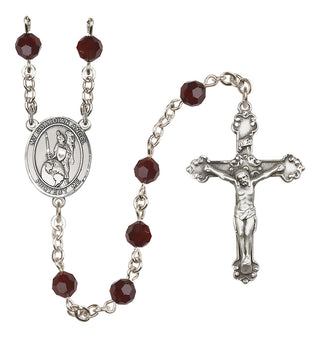 Sterling Silver 6mm Guardian Angel of the World  Engraved Catholic Rosaries