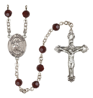 Sterling Silver 6mm Saint Ephrem  Engraved Catholic Rosaries