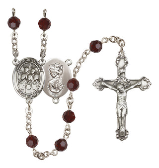 Sterling Silver 6mm Saint Christopher / Choir Rosary