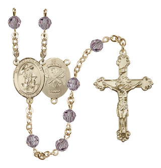 14kt Gold Filled 6mm Guardian Angel / Nat'l Guard Rosary