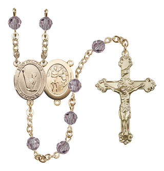 14kt Gold Filled 6mm Saint Sebastian/Gymnastics Rosary