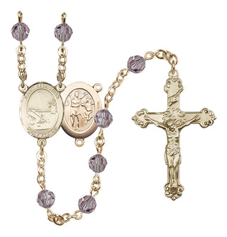 14kt Gold Filled 6mm Saint Sebastian / Fishing Rosary