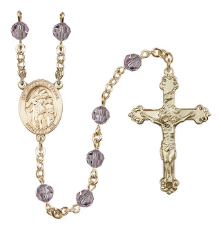 14kt Gold Filled 6mm Guardian Angel w/Children  Engraved Catholic Rosaries