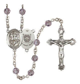 Sterling Silver 6mm Saint George / Coast Guard Rosary