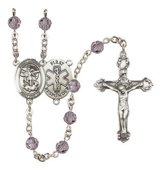 Sterling Silver 6mm Saint Michael/1St Responder Rosary