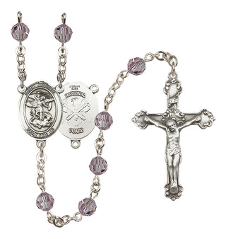 Sterling Silver 6mm Saint Michael / Nat'l Guard Rosary